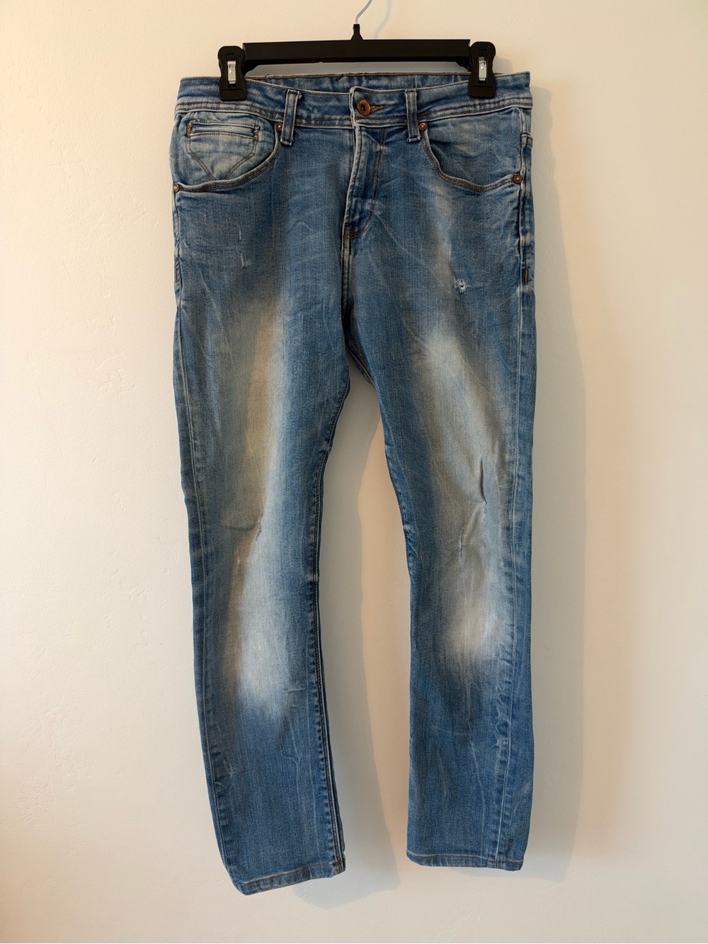 Zara Slim Light Blue Washed Jeans Men’s 30 (hemmed)